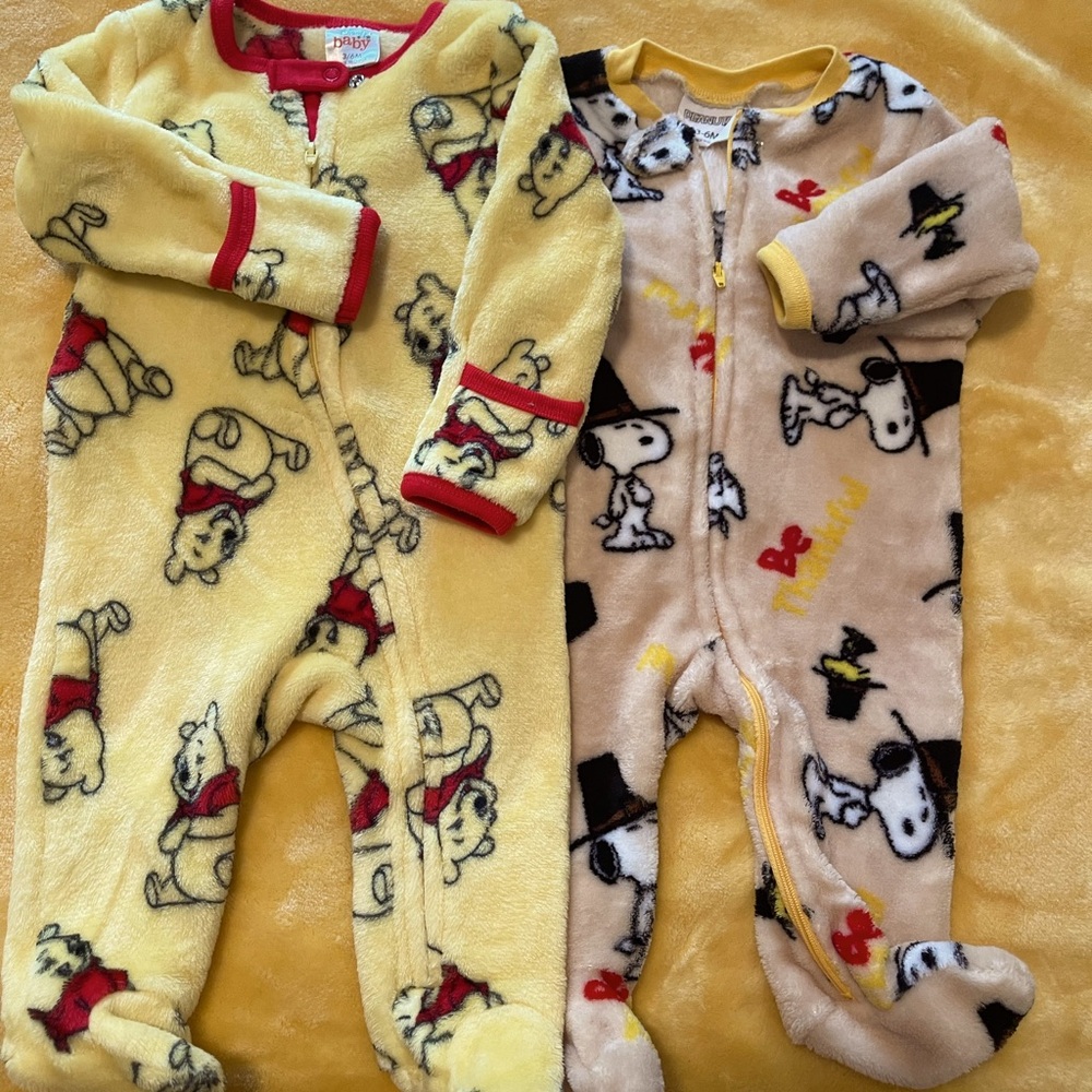 Winnie the Pooh and snoopy pjs